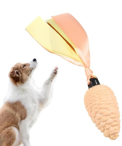 Kauspielzeug für Hunde, Tannenzapfen, quietschendes Seil, Kauspielzeug für Hunde mit Beißstreifen, langlebiges Haustierspielzeug für Welpen, weich und energieverbrauchend, Zahnspielzeug für