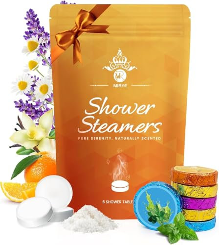 MR MIRYE Aromatherapie-Dusche-Bomben 6 einzigartige Bomben – ideal für Geburtstage & Muttertag. Sanfte Düfte für Home-Spa-Entspannung & Selbstpflege.