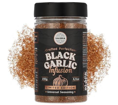 Premium Black Garlic BBQ Rub – Limited Edition Universal Seasoning – Infused with Rich, Umami Flavour – Bold & Smoky Spice Blend – Large Jar (230g)