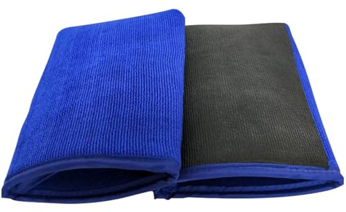 Toguma 2 Pz In microfibra Argilla Mitt Bar Asciugamano auto magia argilla asciugamano lavaggio guanto per auto vernice di vetro (Blu)