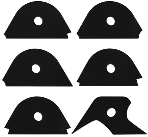 BENECREAT 6 Pieza de Herramientas para Moldear Pies de Cerámica Acrílica de 6 Estilos, Recorte de Cerámica Negra, Herramientas de Arte Texturizadas para Moldeo, Formación, Suavizado, Guarnición