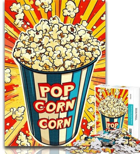 1000 Piece Puzzle Popcorn Jigsaws 1000 Pieces for Teenagers,Toys Educational Games Stress Relieving Unique Home Decor And Gifts 50x75cm