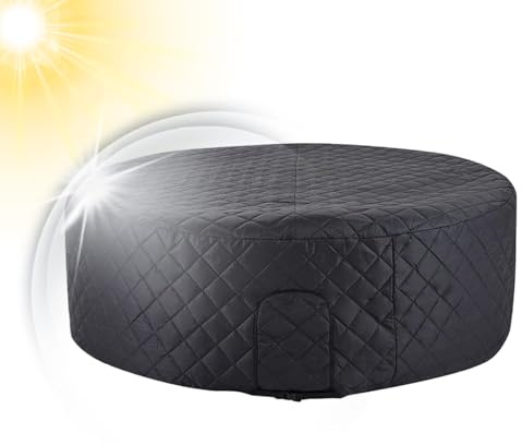 Duvcoywae Housse De Spa Gonflable, Remplacement de Couvercle Rond pour Spa Gonflable, Accessoire Piscine Protège Intempéries Jardin Maison Commerciale Soleil Hiver