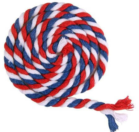 Bunte Baumwollschnur, 5 mm x 90 m, 3 Ständer, natürliche Baumwolle, gedrehtes Makramee-Seil für Bastelarbeiten, Stricken, Geschenkverpackungen, Weihnachten, Heimdekoration, Schnur (rotblau)