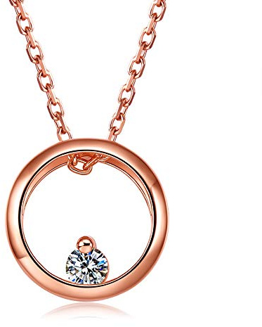 Silverhalsband Kvinna 925 Sterling Rose Gold Nisch Nyckelbenskedja Honung Tillbehör