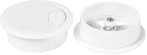 sourcingmap 50mm(2 inch) Desk Grommet, 4Pcs White Cable Hole Cover, computer Desk Grommet Cable Wire Code Tidies for Home Office Table Surface Port Hole Covers