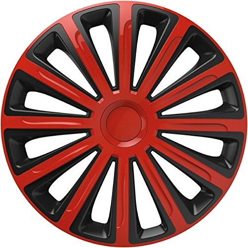 ZentimeX Z778263 Radkappen Radzierblenden universal 13 Zoll red&Black