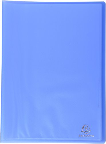 Exacompta 85362E 4er Pack Sichtmappe Chromaline aus transluzentem Kunststoff DIN A4 mit 30 Klarsichthüllen, 60 Sichten, perfekt für die Schule und das Büro Aktenhülle, Prospekthülle, blau