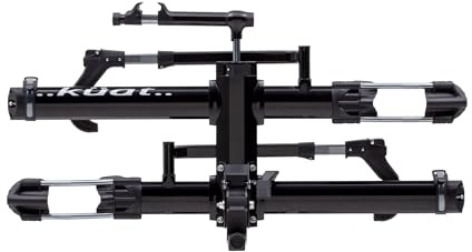 KUAT NV 2.0-2 - 2-Bike Hitch Rack | Robust 2-Bike Rack with Trail Doc for Riders & Cyclists | Rugged All-Metal Construction | E-Bike Compatible | Easy Installation, Black Metallic/Gray Anodize