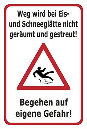 Melis-Folienwerkstatt Schild Weg Nicht gestreut - 30x20cm - 3mm Hartschaum – 20 VAR S00018-078-B