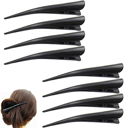 8 Stück Entenschnabel Haarspangen Damen, Haarklammer Flach Metall, Friseur Haarspangen, Rutschfester Hair Barrettes Haarschmuck, mit Zähnen DIY Zubehör für Haar Styling für Frauen Mädchen 13cm