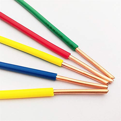 Pangyoo PYouo-Kupferkabel 1m BV 1mm quadratischer Einzelkern-Hartdraht, anaerobe Massive BV 1mm reines Kupferdraht, BV 1 mm flammhemmendes anaerobisches PVC-Kabel Werkzeugzubehör
