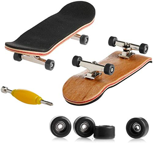HUSHUI Mini Griffbrett, professionelle Finger Skateboard Ahorn Holz DIY Montage Skate Boarding Spielzeug Kinder, Fingerspielzeug Skateboard