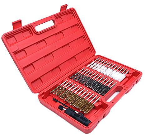 ANCLLO Lot de 38 brosses métalliques en Nylon pour Voiture avec Tige d'extension de 0,6 cm