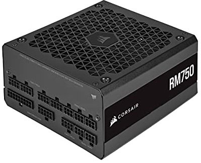 CORSAIR Serie RM (2021), RM750, 750 W, Certificado 80 Plus Gold, Fuente de alimentación Totalmente Modular