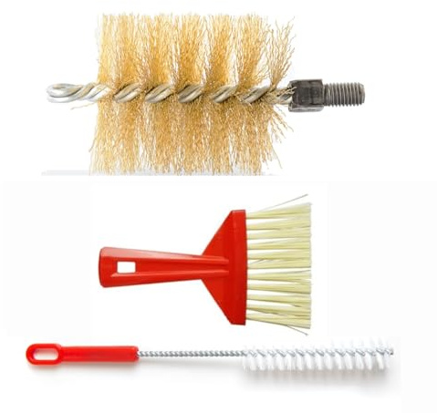 BARETTO Scovolo Canna Fumaria Acciaio M12 – Ø 80 mm Kit 3 pezzi