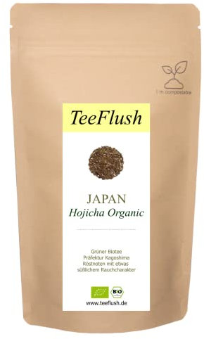 Houjicha Tee - Japan - Grüner Biotee, Präfektur Kagoshima, 100g, Ernte 2024, Tasse: Röstnoten mit etwas süßlichem Rauchcharakter