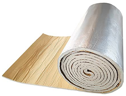 Isolant Mince,Isolant Thermique Mur,Coussin Isolant En Papier D'aluminium Autocollant ,20mm/Isolant Thermique Mince Multicouches Film Isolant Bulle (1*10M/3.28*32.8ft,White)
