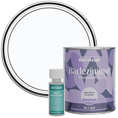 Rust-Oleum wasserbeständiger Fliesenlack für das Badezimmer in seidenglänzendem Finish - Eiskappe 750ml