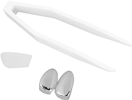 Dents en Argent, Argent Dents Grillsplating Dents Brace À La Mode Dents En Métal Décoration Bijoux Pour Halloween Partygold (Silber)