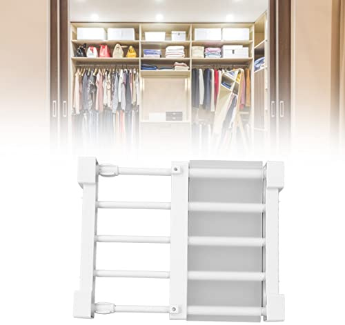Topyond Scaffale di Tensione Per Armadio, Scaffale di Stoccaggio Espandibile Senza Chiodi Organizzatore Per Armadietti Divisori Separatori Per Guardaroba, Armadio, Cucina, Bagno(23-30cm)