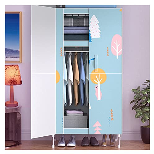 CHEMYO Armadio Portatile Armadio per Camera da Letto familiare Porta Scorrevole Armadio Portatile Armadio per Vestiti Organizzatore di stoccaggio 33,4x20x67 Pollici Armadio Guardaroba Facile da Mon