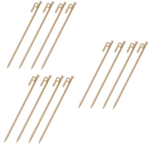 Toddmomy 12 STK Campingplatz tack bodenanker zeltgarnitur Outdoor Gear Zelthering-Haken Heringe Campingzubehör Zeltstangen Campingpfähle im Freien deutlich Erdnagel Mutter Rostfreier Stahl