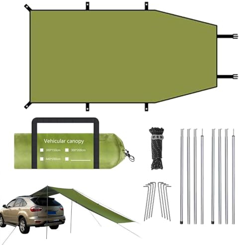 Autozelte für Camping SUV, Campingzelt für Auto | Campingzelt Vorzelt mit Heckklappe, Heckklappenzelt Auto Sonnenschutz Zeltvorzelt SUV Zeltmarkise Kofferraumzelt Unterstand