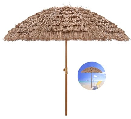 Parasol Paille Naturel Parasol De Jardin Anti Uv Parasol De Plage Inclinable Parasol De Terrasse Imperméable Parasol Balcon 8 Baleines Parasol De Jardin Extérieur Avec Sac De Transport Pour Balcon Jar