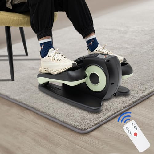 Ellipsentrainer für Büro, Ellipsentrainer, elektrischer Ellipsentrainer, mit einstellbarer Geschwindigkeit, für ältere Menschen und Erwachsene (grün, schwarz)