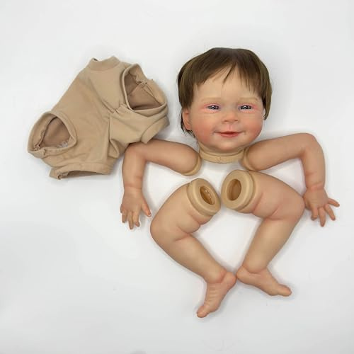 Enjoy with Love Neue 19inch Sebastian Reborn Puppe Kit Lifelike Awake Baby Bereits gemalt Unfinished Puppe Teile DIY Babyspielzeug