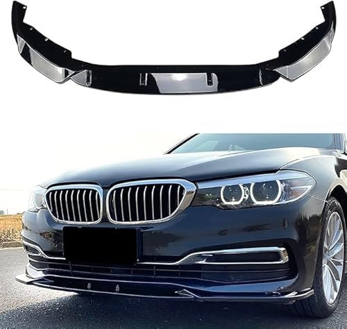ZHOUFUDA Auto Frontspoiler Lippe Frontschürze Lippenspoiler für BMW 5 Series G30 G31 520i 525i 530i Facelift 2021+, Frontstoßstange ABS Splitter Lip Spoiler Kinnschutz Lip Diffusor Splitter Body Kit