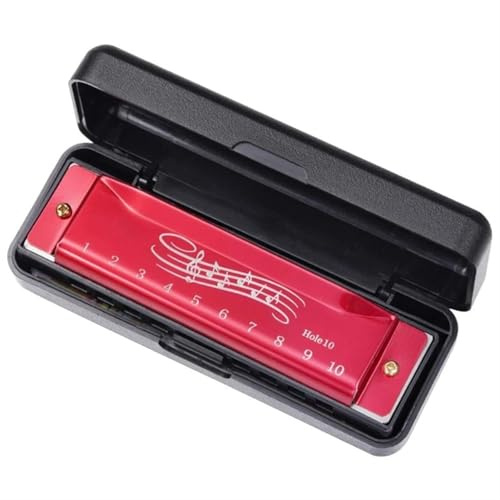 Tonart C Mundharmonika Mundharmonika Mundharmonika für Erwachsene und Spieler klassische Mundharmonika(Red)