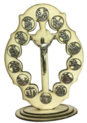 FytStycale Jesus Kreuzung Figur Christentum Ornament für Schlafzimmer Bücherregal Kamin