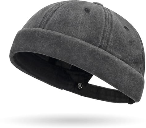 Cotone Cappellino da Portuale Uomo Retro Docker-cap Berretto Docker da Motociclista Cappello Senza Retro Cotone Docker Hat Cappello Senza Visiera Berretto da Portuale Uomo Donna