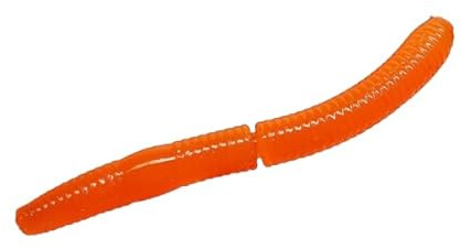 pro-bite Libra Lures Fatty D`Worm 75mm | Forellenköder Supersoft | Inhalt: 8 Stück | Aroma: Käse (011 / Hot Orange Limited Edition)