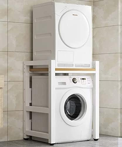 Soporte para Secadora, Mueble para Lavadora, Unidad de Almacenamiento sobre Lavadora, Kit apilable para Lavadora y Secadora, Estante de Almacenamiento para Lavadora para baño, coci