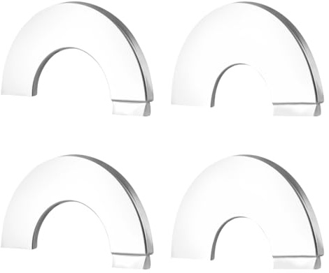 Lotsdonxia Stainless Steel Shower Pipe Cover Plates, 4 Pcs Split Flange Escutcheon for Radiator, Taps Pipes, Decorative Wall Hole Covers, Silver (28mm & 35mm Hole Covers)