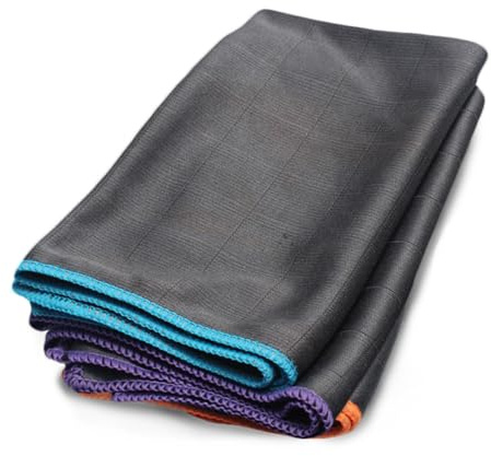 Mis.Moon Chiffon en Fibre de Carbone,Microfibre Carbone Serviette Nettoyage, 3 Serviette Nettoyage sans Trace 40 * 50cm pour Verre,Microfibre vitre, Lunettes, Vaisselle, Cuisine, Ménage
