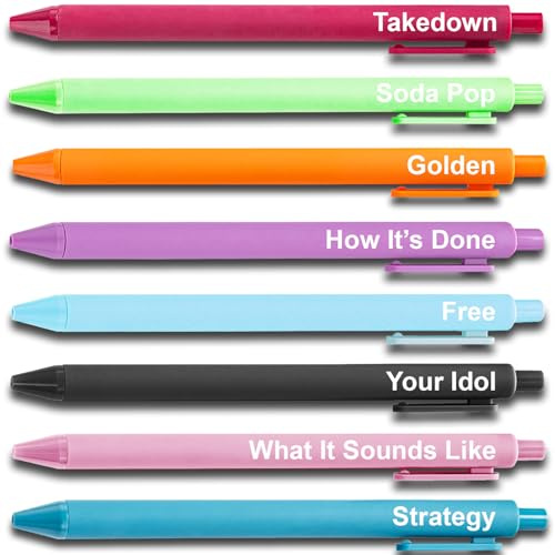 Kpop Merch Pen Set – K pop 8 Gel Pens for Fans & Music Lovers, Cute Office Supplies for Music Fans, Birthday Party Gifts for Girls, Christmas Stocking Stuffers Gift for Girls Boys