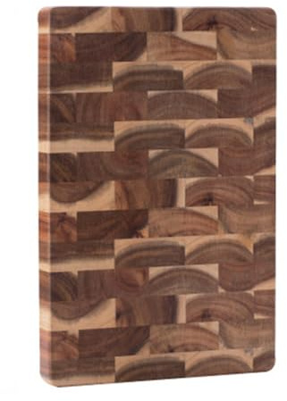 Taglieri for la cucina Tagliere in legno di acacia con venature verticali e manici Tagliere a scacchi Vassoio da portata for formaggi, verdure, frutta(14.2 x 9.4 x 1.2in)