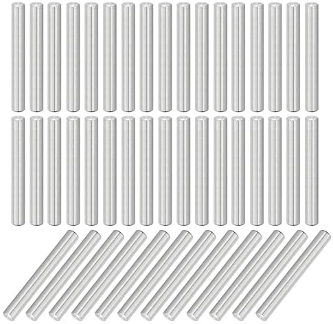 QUARKZMAN 66 Stück Dübelstift 4mm x 32mm Regalstützstift 304 Edelstahl Regalstifte Für Regale Schränke Möbel Vernickelt Silberfarben Beschichtet Silberfarbe