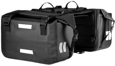 Motorradzubehör 60L Motorrad-Hecksitztasche Satteltaschen Seitenaufbewahrung Gepäck Universal Motorrad Wasserdichte Packtasche Aufbewahrungstaschen Taschen Hecktasche
