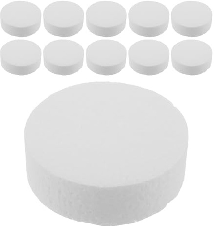 PRETYZOOM 36 Discos de Espuma de Poliestireno Redondos para Manualidades, Cilindros de Espuma de 7,5 Cm, Set de 36 Piezas para Decoración de Pasteles, Bricolaje y Modelado Creativo