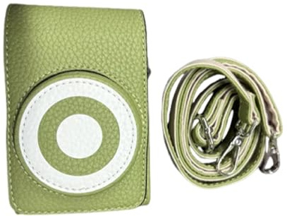 Base per Fotocamera Alla Moda in Pelle PU con Tracolla per GR3/GR3X/GR4, Borsa per Fotocamera a Tracolla Compatta Ed Elegante (GREEN)