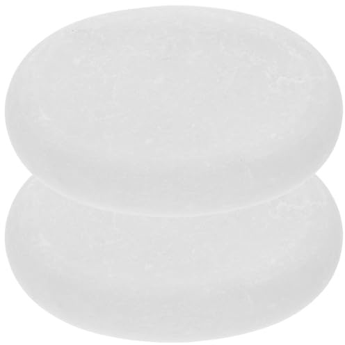 2 Piezas Piedras de Masaje Calientes, de Mármol Blanco para Spa | Uso en Casa y Spa, Relajación Cómoda y Profunda, Estilo Elegante, para Mujeres y Hombres