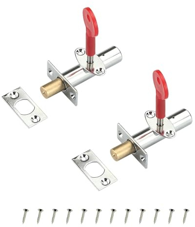 CleaZeny 2-Pack Mortise Door Lock with Star Key for Bedroom, Fire Doors | Solid Brass Bolts & Rust-Proof Zinc-Plated Iron Casing. Features Smooth, Non-Directional Star Keys For Secure Internal Doors