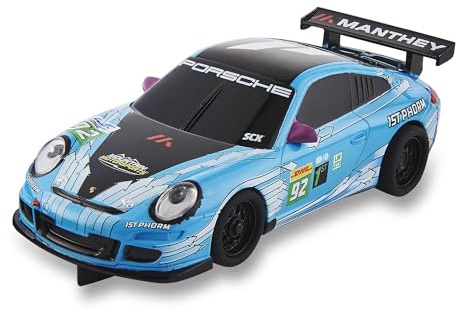 SCALEXTRIC - Kompaktes Rennfahrzeug - Slotauto - Maßstab 1:43 (SCX Porsche 911 GT3 - #92)