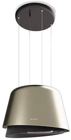 Faber - Cappa ad isola BELLE finitura titanio caldo/grigio scuro caldo opaco da 69.5 cm