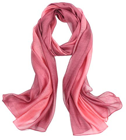 Sawekin Damen Schal Stola Halstuch Sommerschals Farbverlauf Stola Für Abendkleid Festlich Hochzeit Braut Seidenschal/Baumwolle Schal Ganzjährig